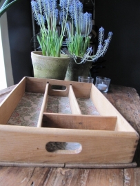 Brocante French cutlery tray or desk
