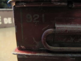 Brocante Amerikaans metalen afstort cassette