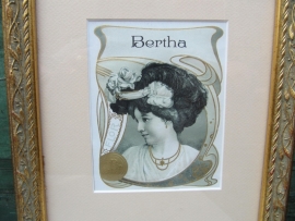 Antique gold frame with old image