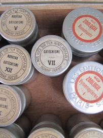 Brocante old 38mm films biology 4 pieces