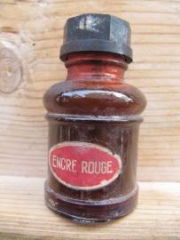 Frans oud (rood) inktflesje