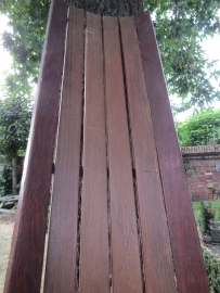 Vintage houten glijbaan