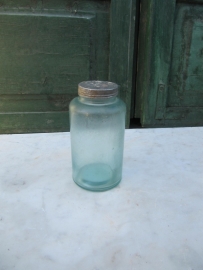 Brocante Franse blauw/groene pot