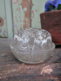 Brocante glazen bloemensteker
