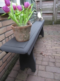 Antique wooden bench anthracite