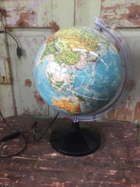 Vintage globe with light inside