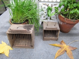 Houten Brocant Frans vogelkooitje