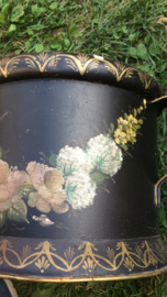 Antieke Franse Metalen Jardinière Nopoleon III