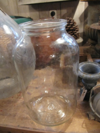 Beautiful brocante glass bowl or jar