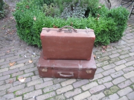 Oude bruine koffer