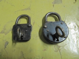 Old French small locks complete with the keys. Set price