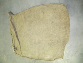 Old burlap sack with inscription