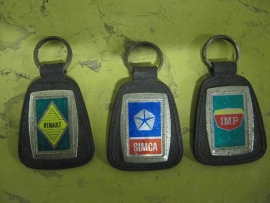 Vintage keyholders from Simca, Renault and IMP price per set