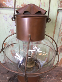 Old copper oil lamp