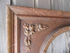 Antique old frame with oval opening