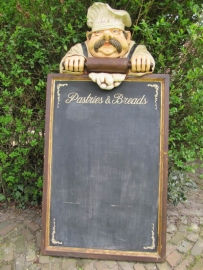 Heel leuk brocante schrijfbord voor een bakker of restaurant