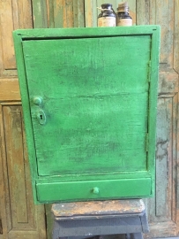 Brown / dark locker with door and drawer