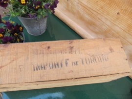 French brocante wooden Turkish figs box