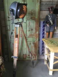 Vintage theater stand on wooden tripod
