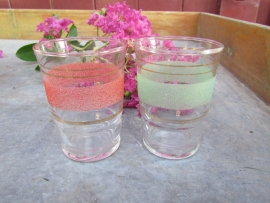 French brocante glasses