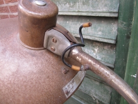 Very old beautiful industrial table lamp