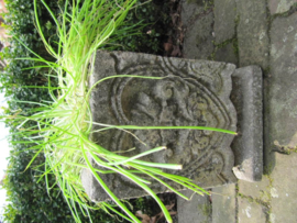 Nice old square stone vase / ornament set of 2