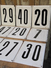 Large enamal number plates