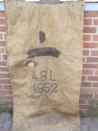 Jute zak oud uit Belgisch leger 1952