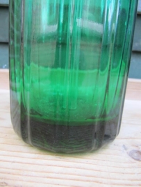 Seltzer soda bottle dark green