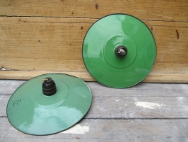 Light bulb with green enamel cap