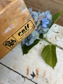 Vintage houten opbergbak