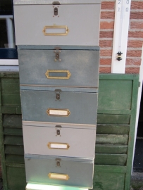 Very old archive green box with brass fittings