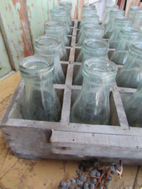 Large crate with 1/4 bottles