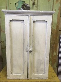 French antique wooden small two-door cabinet