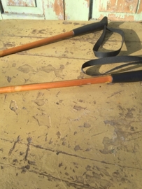 Brocante houten Zweedse skistokken