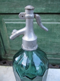 Flea green seltzer bottle with facets