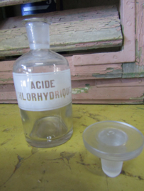 Antique French bottle with a cap