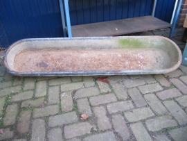French brocante metal bucket or trough