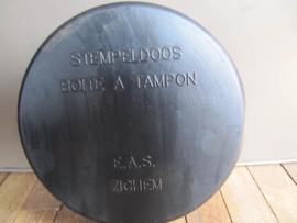 Old round stamp box