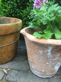 Grote antieke terracotta potten, set van 5