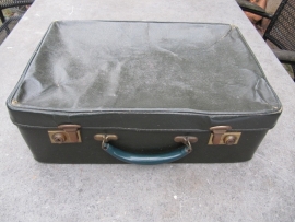 French Brocante old green briefcase