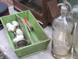 Brocante groene bak