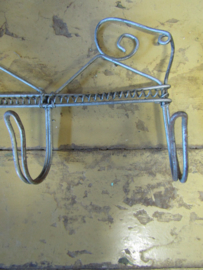 Brocant French metal coat rack