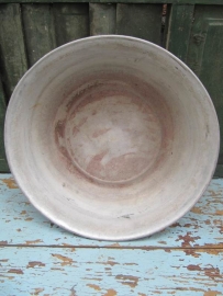 Brocante zinken schaal