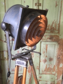 Vintage theater stand on wooden tripod