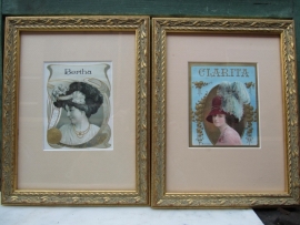 Antique gold frame with old image