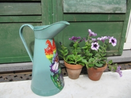 French mignonette green painted jug.
