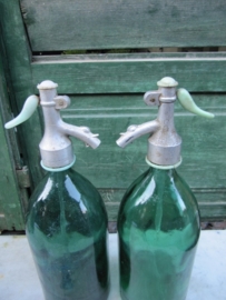 Flea green seltzer bottle