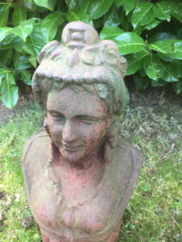 Brocant cast iron image of woman