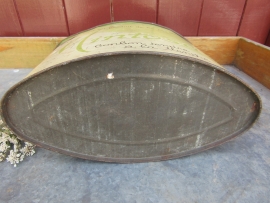 Old antieque French oval candy tin